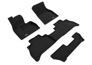 BMW X5 Floor Mat Set - Front Rear and Third Row - 3D MAXpider - Elegant Series - Black - `19-`24